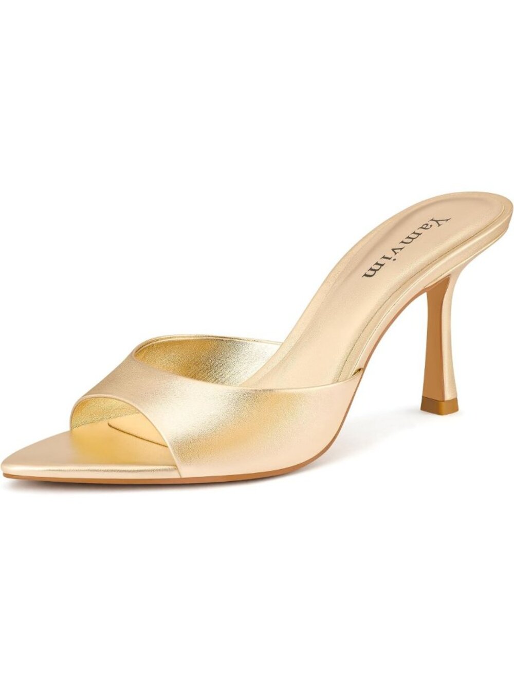 Chic Pointed Open Toe Heel Mules for Women - Stylish High Heel Sandals